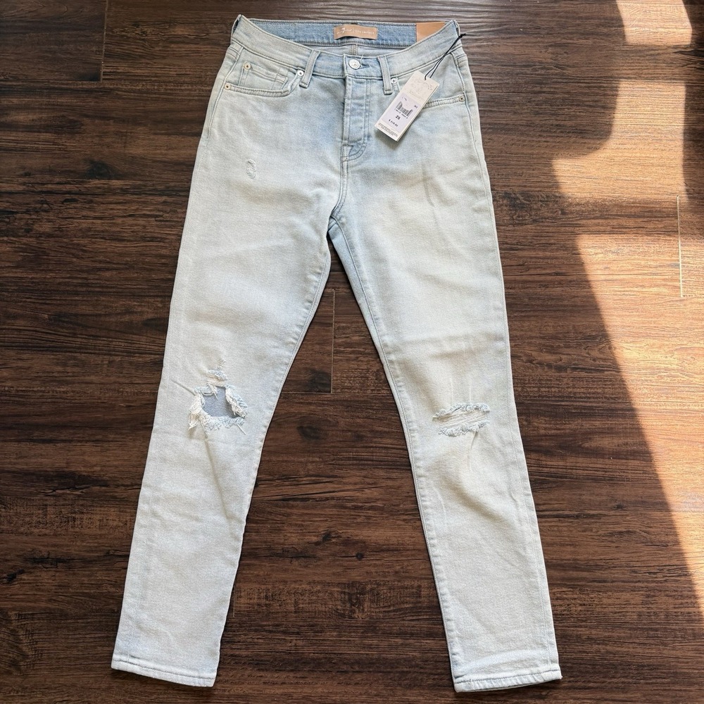 NWT 7 For All Mankind Size 25 Josefina Slim Boyfriend Jeans Luxe Vintage